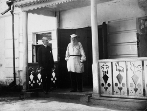 Карл Булла и Лев Толстой. 1901. Фотографировал сын Карла Буллы - Виктор Булла. 